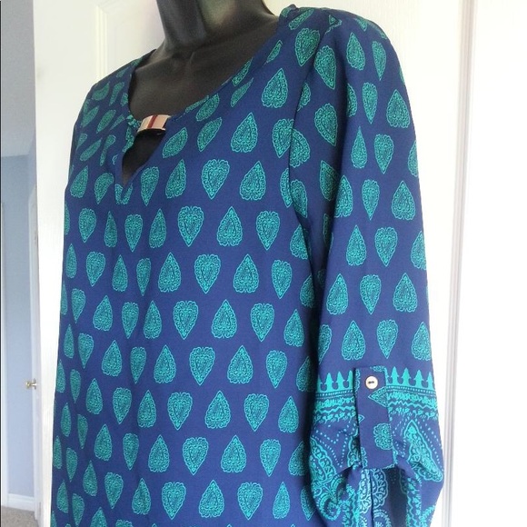 💕CUTE VINTAGE💕Lily Morgan paisley pattern blouse - Picture 2 of 8